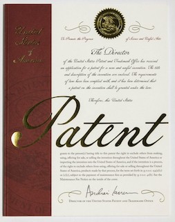 Image of Letters Patent document